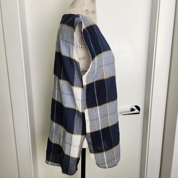 Woolrich Plaid Sleeveless Smock Top - Picture 3 of 9